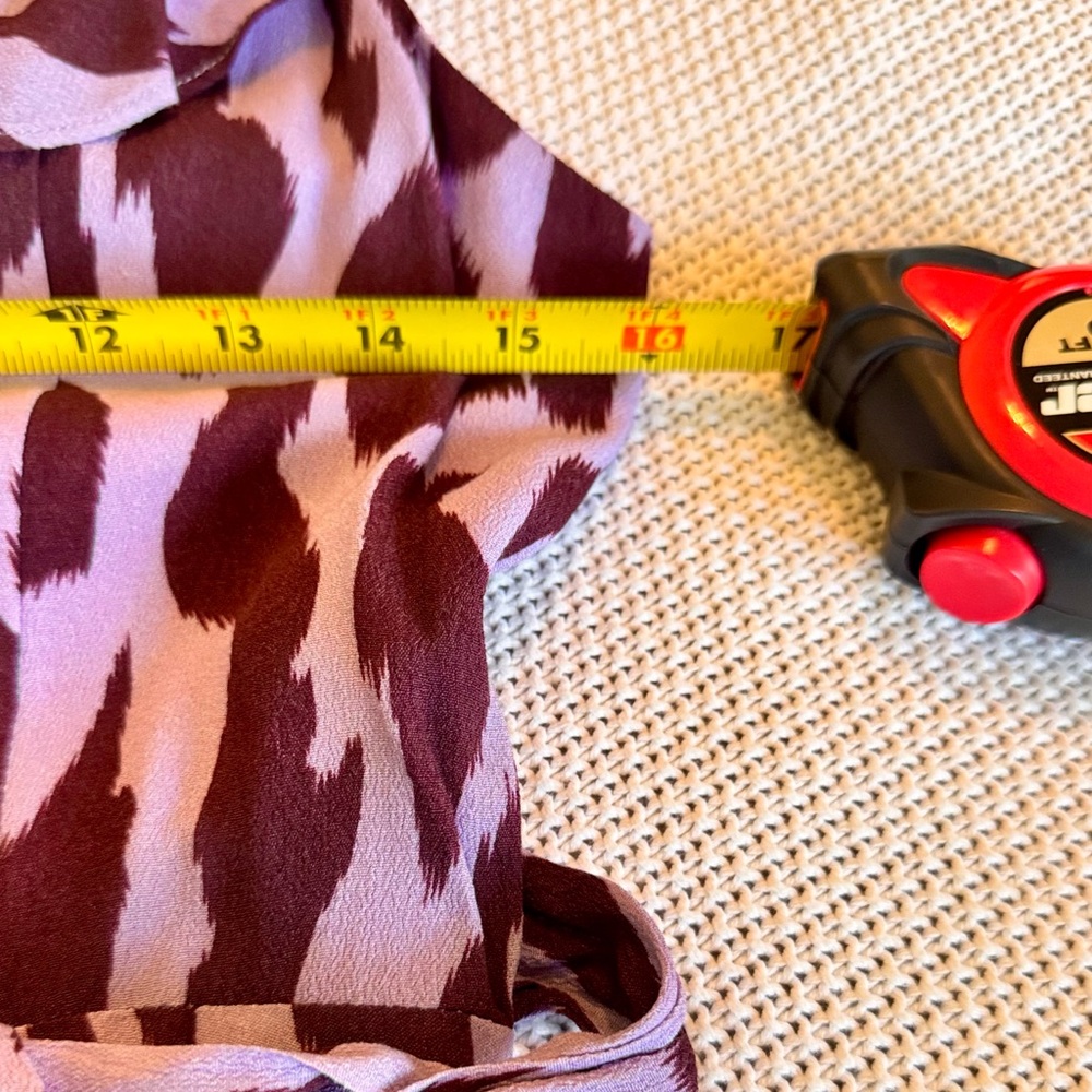 PARKER Ruffle Purple Animal Print Mini Dress - Picture 11 of 12